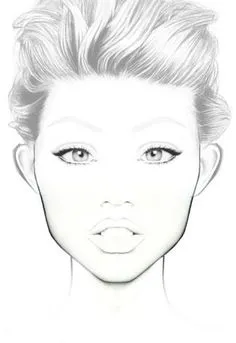 Шаблон лица для макияжа - 64 фото