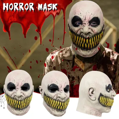 Купить Головной убор зомби на Хэллоуин, страшное лицо на Хэллоуин с  волосами, аксессуары для костюмов из ПВХ | Joom