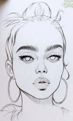Рисунки лица девушек карандашом для срисовки (31 фото) 🔥 Прикольные  картинки и юмор