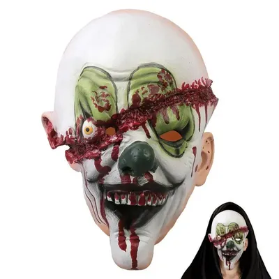 CGMGTSN чехол на лицо клоуна один размер латексное лицо клоуна щит злого  клоуна латексный аксессуар для костюма для взрослых жуткое украшение ужас |  AliExpress