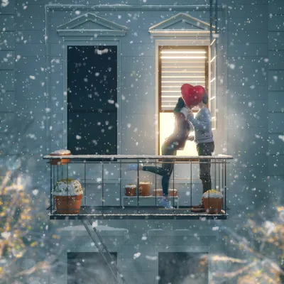 Романтичной Зимы - Зима - Повседневная анимация - Анимация - SuperGif