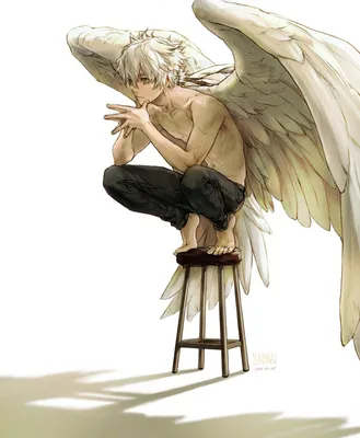Человек с крыльями в небе» — создано в Шедевруме
