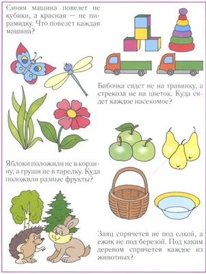 Развитие логического мышления детей 3-4 лет"