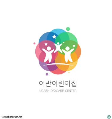 Иллюстрация логотип для частного детского сада в стиле полиграфия |