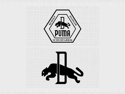 Wild Puma Logo design vector negative space Animal Logotype icon Stock  Vector | Adobe Stock