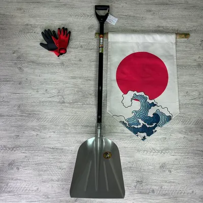 Лопата для уборки снега с изогнутой ручкой Asaka Gold 4960517003979 (Made  in Japan) / Лопаты, скребки для уборки снега ЯПОНИЯ - Товары из Японии