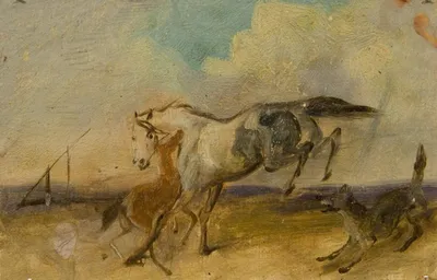 Лошадь с жеребенком" красивая оригинальная статуэтка Германия "ZUMAS"  фарфор - «VIOLITY»