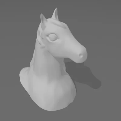 Файл STL Бюст головы лошади в стиле аниме・Модель для загрузки и 3D  печати・Cults