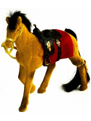 Детская игрушка-лошадка-качалка. Нарисованная от руки акварельная  иллюстрация верховой езды на пони для маленького мальчика. Забавное  животное для детской игры в винтажном стиле. Ретро-рисунок на изолированном  фоне для детского праздника - Ozero -