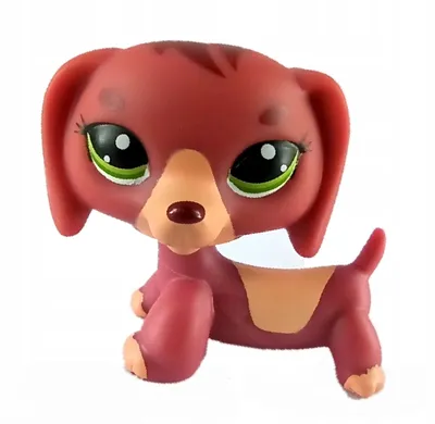 Littlest Pet Shop 139 Brown Dachshund Dog Green Eyes Freckles | eBay