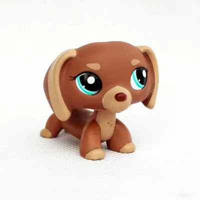 lps cat pet shop toys dog #640 Dachshund Animals Swirl Blue Diamond Eyes  Brown sausage dog - AliExpress