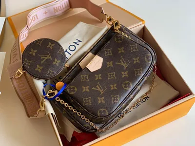 Купить Женская коричневая кожаная сумка луи витон multi pochette мульти  пошет 3 в 1 Louis Vuitton Луи Виттон, цена 4999 грн —   (ID#1449308224)