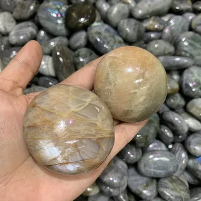 Лунный камень круглый, натуральный К2864 - купить в Украине оптом и в  розницу | 