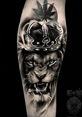 Фото пример рисунка тату оскал льва  №009 -grin lion tattoo-   - 