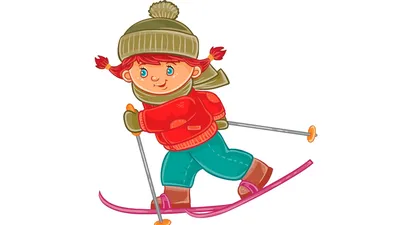 Лыжи рисунок для детей - 121 фото