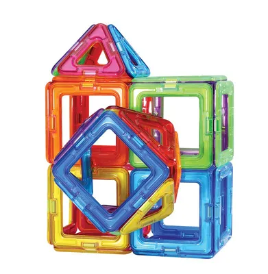 Magformers Inspire Clear 30 Pieces, Pink and Purple, Magnetic Geometric  tiles STEM Toy Ages 3+ - 