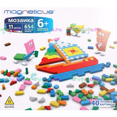 Купить Магнитную мозаику Magneticus (Магнетикус) 3+ / 5 цветов /Листок с  примерами MM-146 в Минске в интернет-магазине | BabyTut