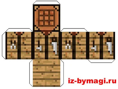 Маинкрафт из бумаги (minecraft из бумаги) | Верстак, Оригами, Поделки  minecraft