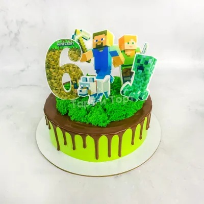 Сахарная картинка на торт Майнкрафт Украшение для торта PrinTort 26173404  купить за 347 ₽ в интернет-магазине Wildberries