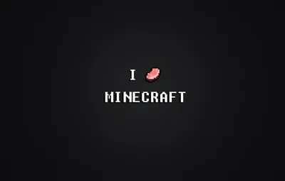 Обои пиксели, minecraft, я люблю, майнкрафт картинки на рабочий стол,  раздел игры - скачать