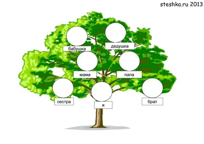 Генеалогическое дерево. Шаблон