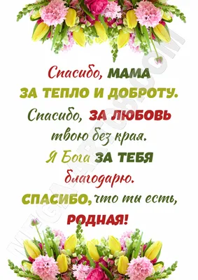 Магнит на холодильник А4 Спасибо мама. Слова благодарности маме по любому  поводу и без него. не знаю что подарить маме спасибо мама белый - купить по  выгодной цене в интернет-магазине OZON (884247982)