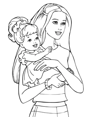 Раскраска Мама и дочка распечатать бесплатно в формате А4 (26 картинок) |  