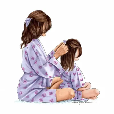 Идеи на тему «Мама и дочка» (53) | семья иллюстрация, иллюстрации, картины