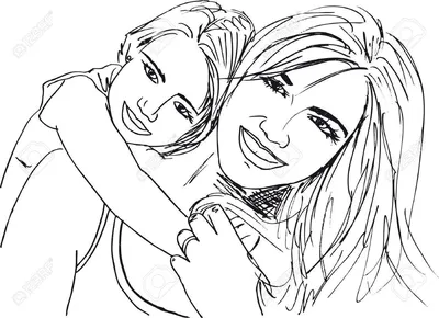 Мама и дочка рисунок карандашом - 64 фото