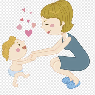 Мама с ребенком в несущей младенца Иллюстрация вектора - иллюстрации  насчитывающей помощь, влюбленность: 66981257