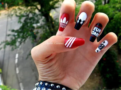 Стикер "Adidas" № 391 • Nails Beauty - Интернет-магазин материалов для  мастеров маникюра