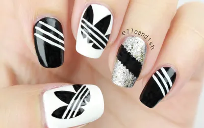 ADIDAS NAILS #adidas #nails ⚽️ | Adidas nails, Plaid nails, Nails