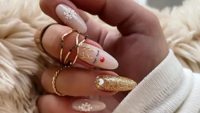 На заметку: 100+ идей новогоднего маникюра 2024 | Christmas nails,  Manicure, Gel nails