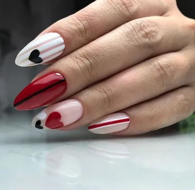 Маникюр на День Валентина: идеи 2020 (фото) | Valentine nail art, Nail  designs valentines, Heart nails