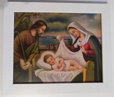 Оригинал схемы вышивки «Святое семейство: Мария, Иисус Христос, Иосиф»  (№2404331) - Вышивка крестом