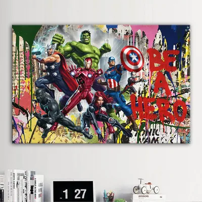 Купить Картина Герои Марвел, Marvel Heroes, цена 540 грн —   (ID#1411355556)