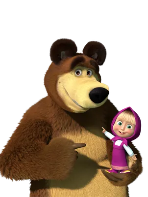 Masha and the Bear PNG transparent image download, size: 1429x1387px