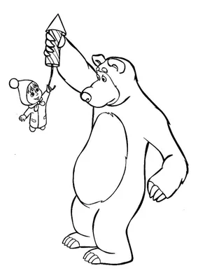 Рисунки для срисовки Маша и Медведь (70 фото) ✏