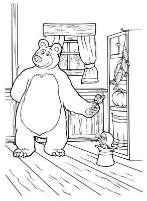 Как рисовать Машу и медведя из мультфильма? «Маша и Медведь» поэтапный  рисунок карандашом. — 