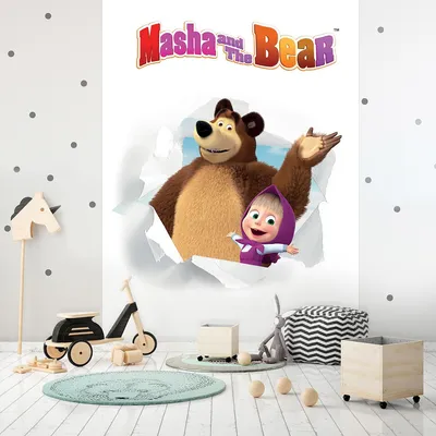 Маша и Медведь — раскраска для детей. Распечатать бесплатно.