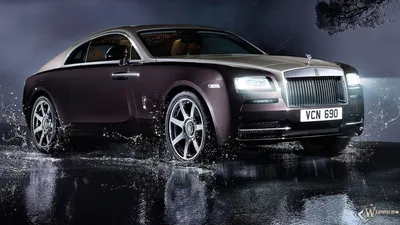 Скачать обои Rolls- Royce (Машина, Дождь) для рабочего стола 1366х768  (16:9) бесплатно, Фото Rolls- Royce Машина, Дождь на рабочий стол. |   (Wallpapers).