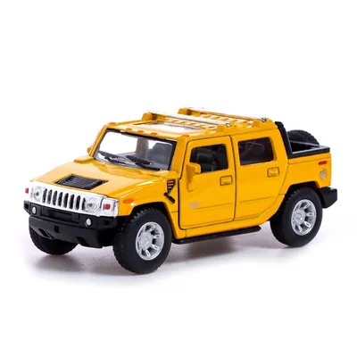 Машина металлическая Hummer H2, , открываются двери, инерция, цвет  жёлтый купить по цене 450 р.