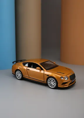 Модель автомобиля Bentley Continental GT 2018 Monaco Yellow by Norev, Scale  