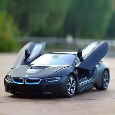 Коллекционная металлическая модель автомобиля BMW i8 черная, масштаб ,  длина 19.5 см. - купить с доставкой по выгодным ценам в интернет-магазине  OZON (1274749695)
