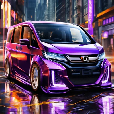 Фиолетовый машина honda stepwgn RP3» — создано в Шедевруме