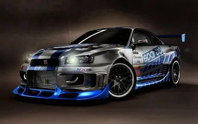 Купить масштабная модель автомобиля Nissan Skyline R34 1/24, цены на  Мегамаркет