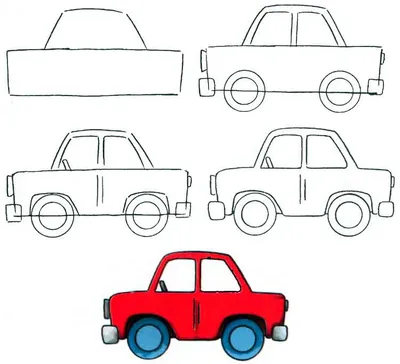 How to draw a car step by step - YouTube