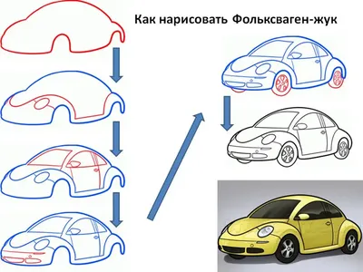 Нарисованные картинки машин - 65 фото