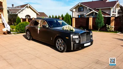 Пример украшения свадебного автомобиля Rolls Royce Phantom и вариант  украшения №33 (арт. 960)