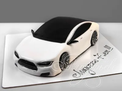 Торт Автомобиль Tesla 23092921 в форме машины tesla для девочки на день  рождения в 7 лет стоимостью 8 610 рублей - торты на заказ ПРЕМИУМ-класса от  КП «Алтуфьево»